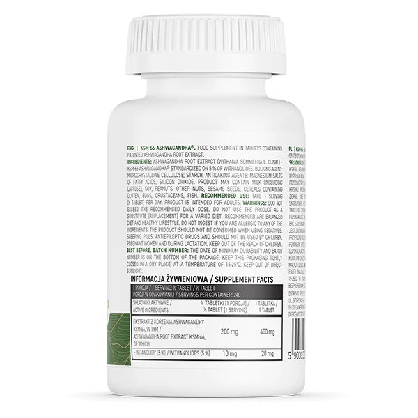 OstroVit KSM-66 Ashwagandha, 120 таблеток — изображение 2
