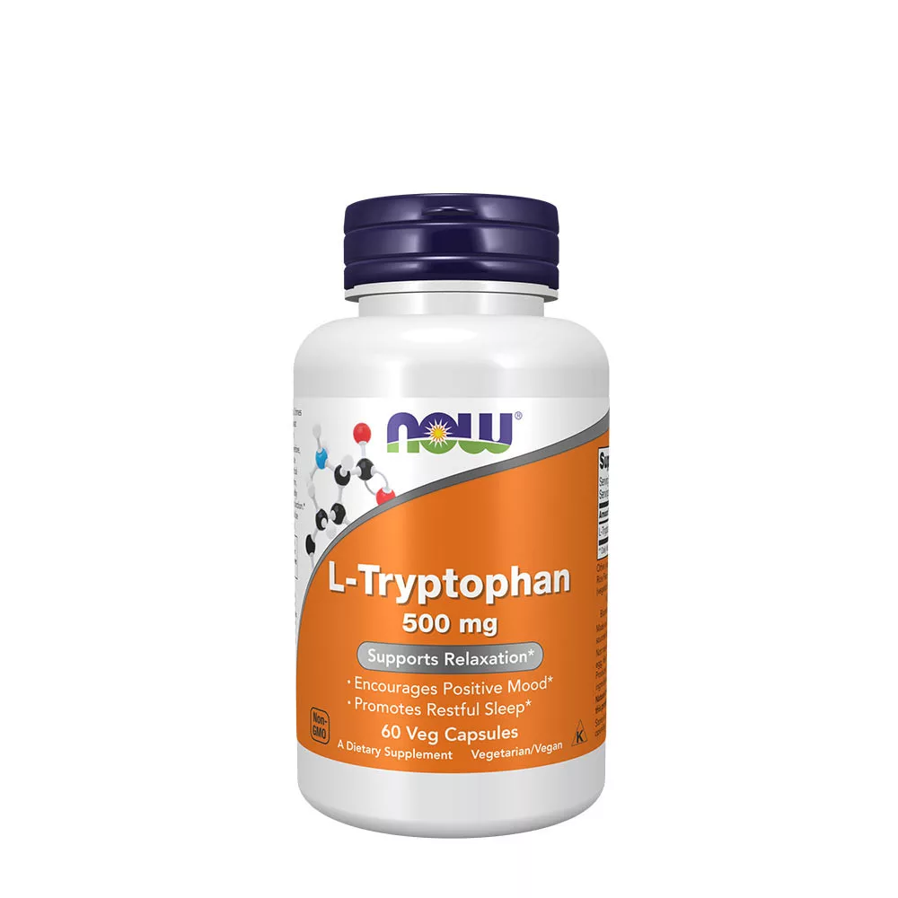 NOW L-триптофан 500 мг, 60 капсул.