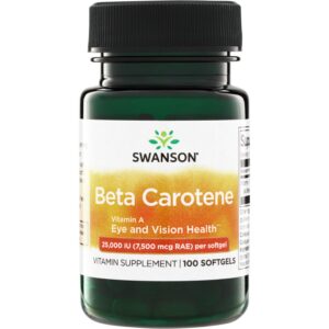 Капсулы Swanson Beta Carotene, 100 шт.