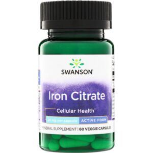 Swanson Iron Citrate, 60 капсул.
