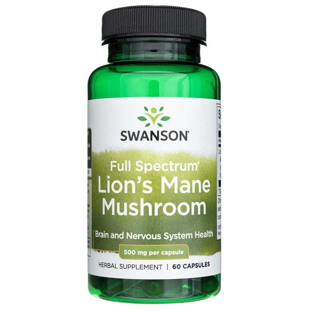 Капсулы Swanson Lion's Mane, 60 штук.