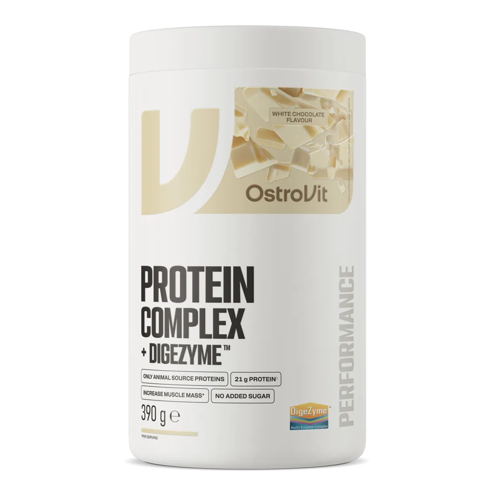 Протеиновый комплекс OstroVit + DigeZyme 390 г – белый шоколад